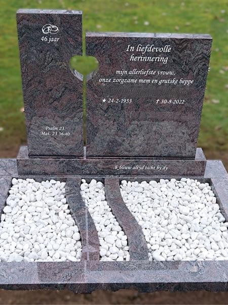 Dubbele steen zonder bedekking | Steenhouwerij de Vries